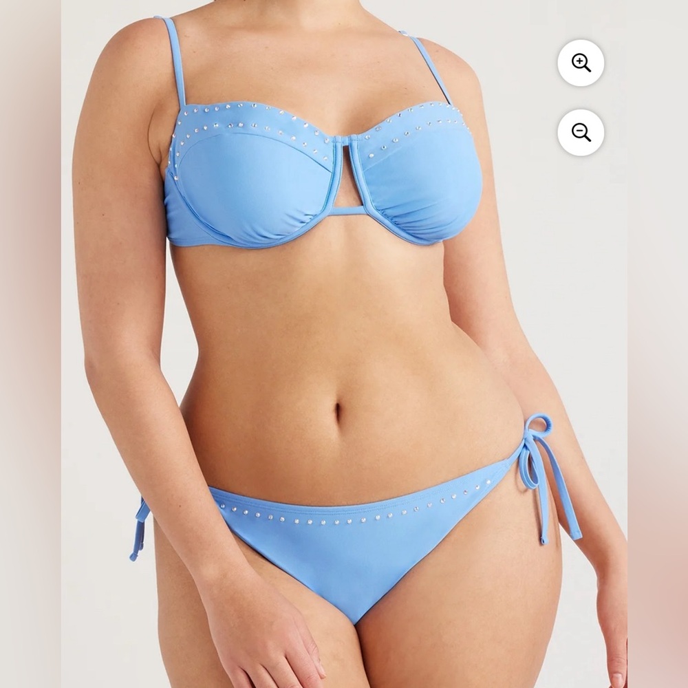 Rhinestone Bikini Swimwear Bottom & Top